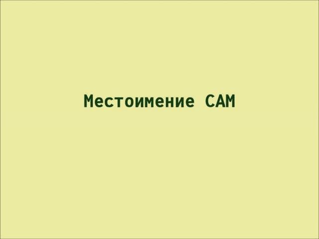 Коми грамматика - Местоимение САМ.