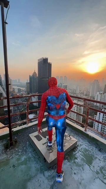 Spider-Man keeps order in Bangkok#spiderman