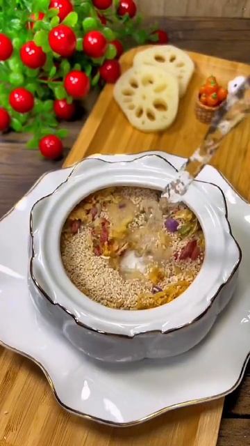 white fungus soup # nourishing beauty #fullness super breakfast #drinkinghealth
