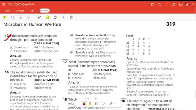 Microbes In Human Welfare Pyq | NEET 2024 | Shivay Sir | Bank Of Biology #pyq #neet2024