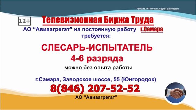 03-09.02.25г. Телевизионная Биржа Труда ОНЛАЙН-ТВ г. Самара и Самарская область