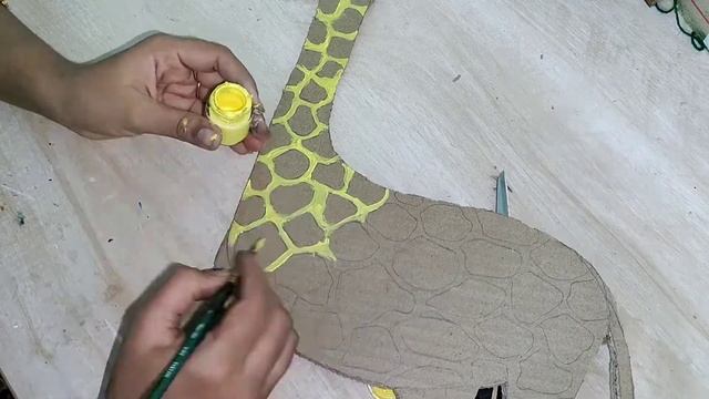 Diy Giraffe cutout | cardboard crafts |  Birthday decoration ideas | JUNGLE THEME decoration |
