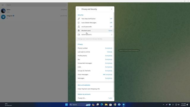 How To Hide Last Seen On Telegram Desktop