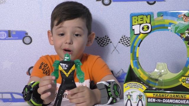 БЕН 10 ИГРУШКИ/ТРАНСФОРМЕР АЛМАЗ И БЕН РАСПАКОВКА  ДЛЯ ДЕТЕЙ BEN 10 TRANSFORMING BEN TO DIAMONDHEAD