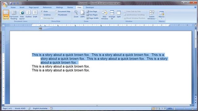 Customise tabs in Word 2007
