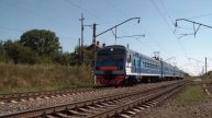 Электропоезд ЭД9М-0093 Прибытие и Отправление Кочевнчик
