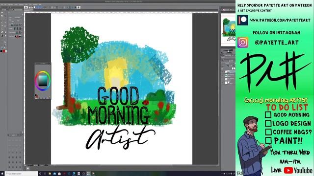 Good Morning Artist - Logo design Clip studio art Manga  - Episode 5