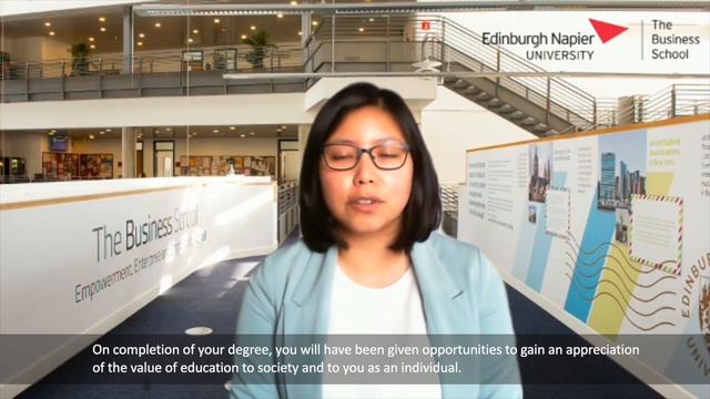 Hear from Dr Nathalia Tjandra: Business Degree at the Edinburgh Napier University (ENU)