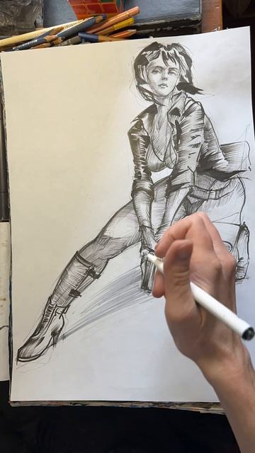 Рисуем Мотоко Кусанаги, день 133.