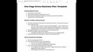 How to Write a 1-Page Drone Business Plan