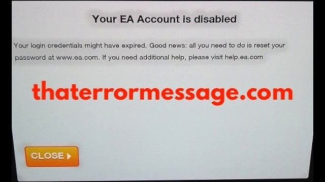 Your EA Account is disabled