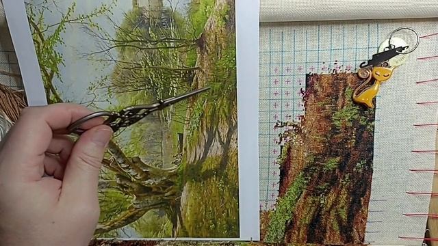Весна/Отчет 3 СП Поэзия крестиков от@JuliaNeminskay /Продвижения по моей схеме #вышивка #многоцветк