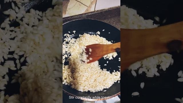 Simple Mushroom Risotto.