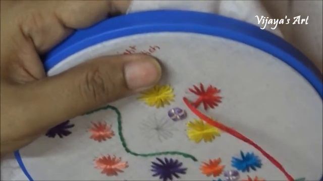 Beautiful Hand Embroidery Designs - Straight Stitch Design