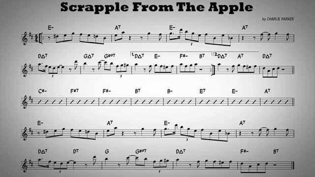 Scrapple From The Apple - Play along - Eb instruments