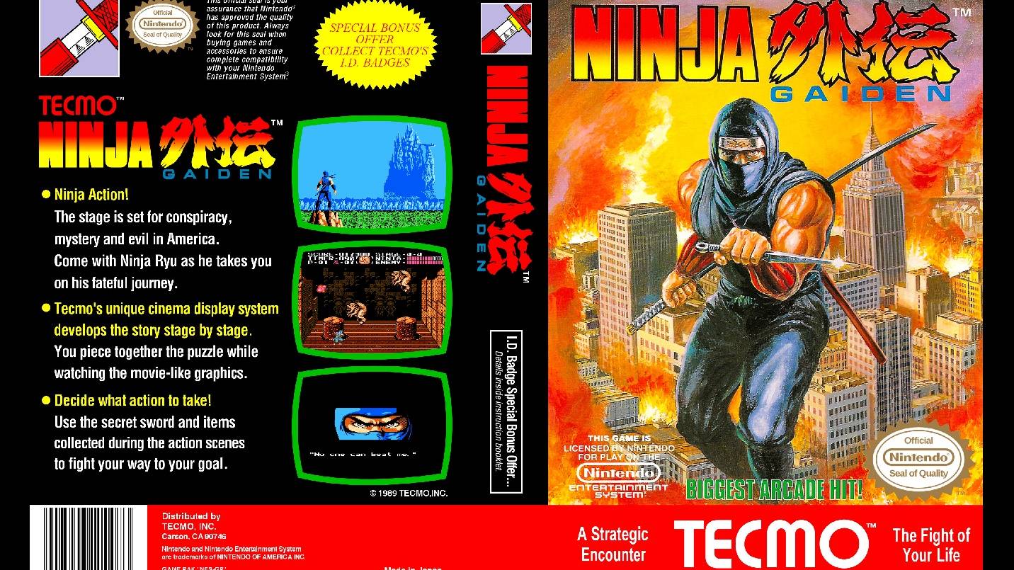 NINJA GAIDEN. TECMO. 1989. NES