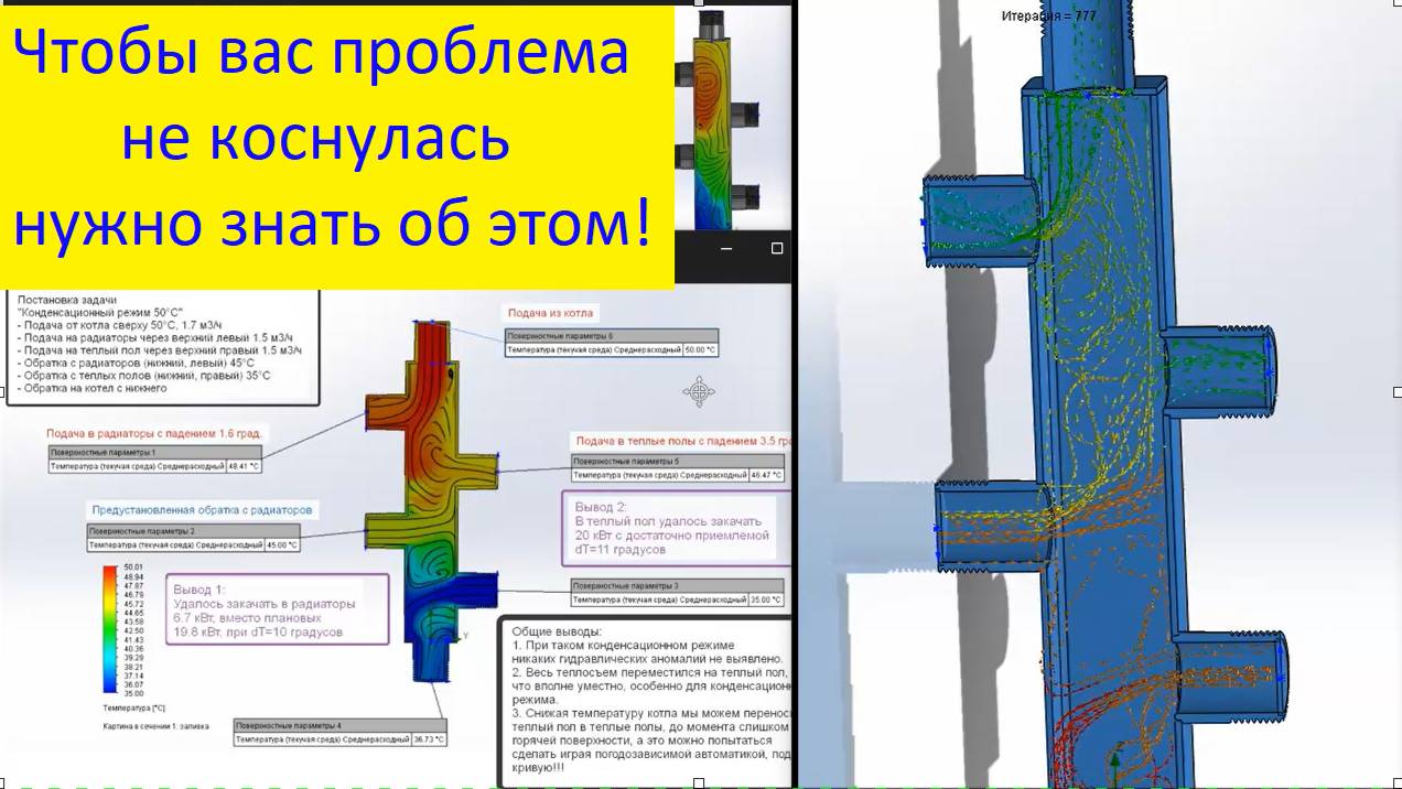 Интересное течение в гидрострелках. Практика и симуляция течения жидкости