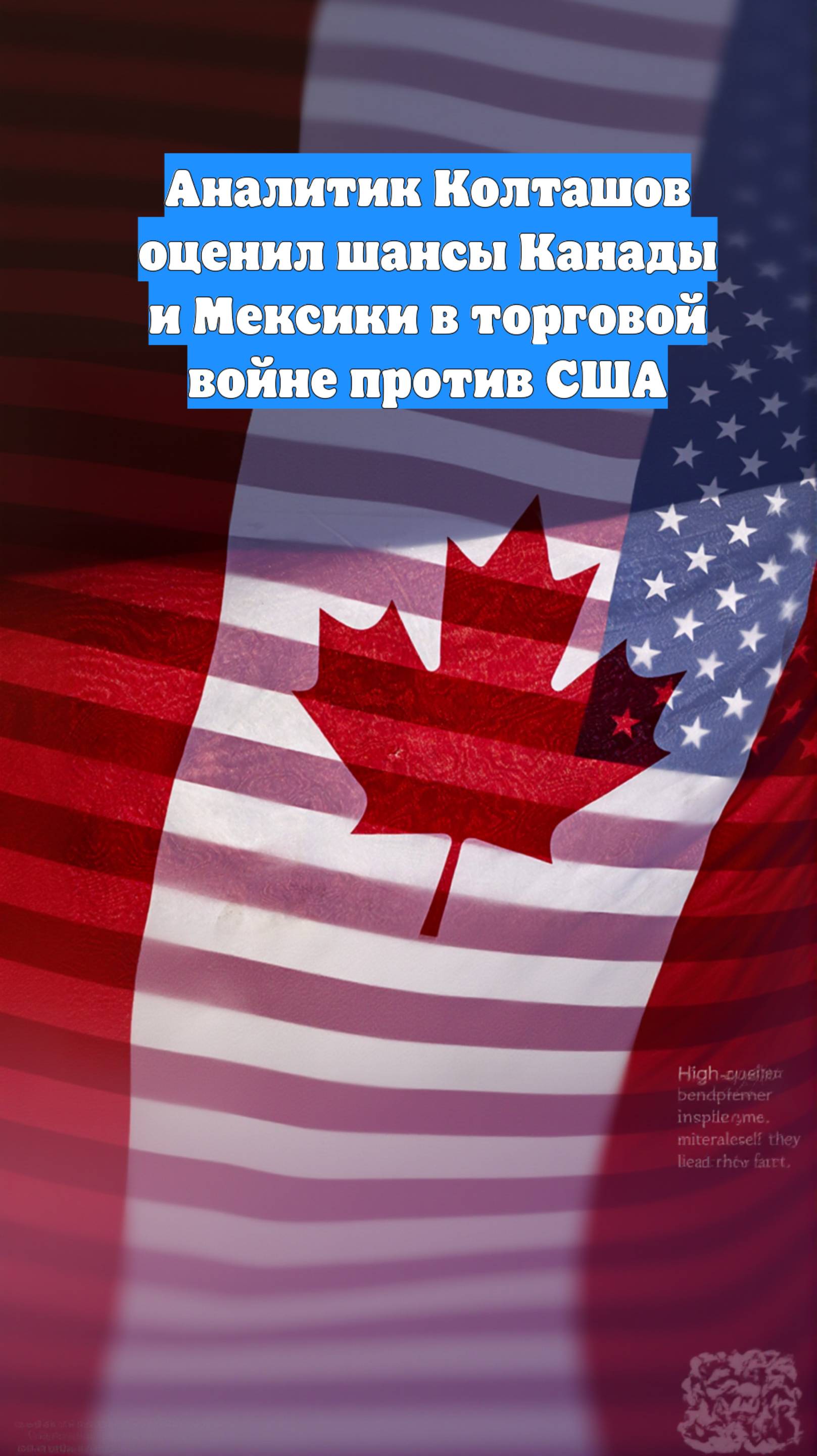 Аналитик Колташов оценил шансы Канады и Мексики в торговой войне против США