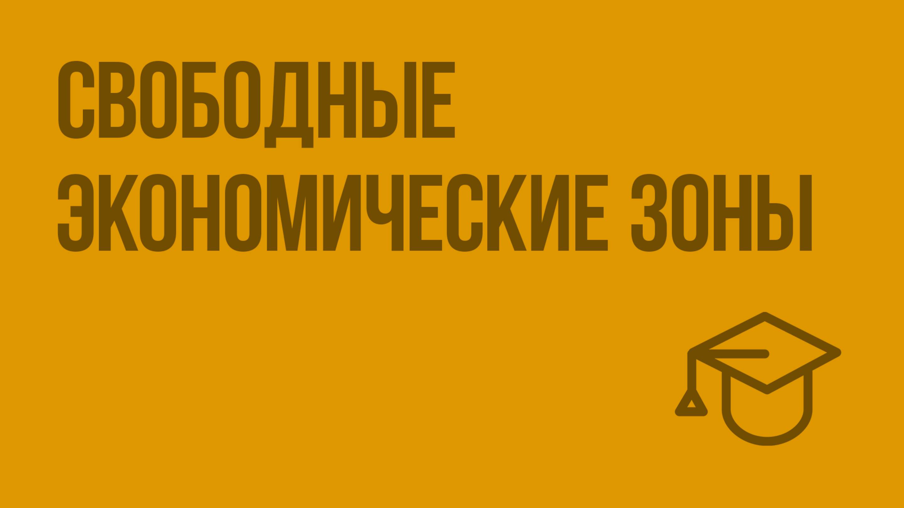 Свободные экономические зоны. Видеоурок по обществознанию 11 класс