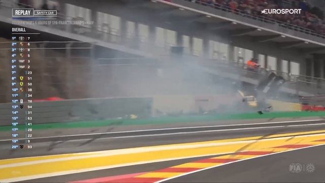 Renger van der Zande horrific crash @ Eau Rouge - 2023 WEC 6 Hours of Spa