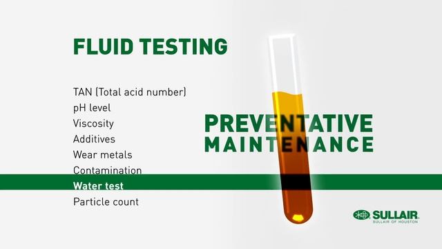 Sullair of Houston Industrial Air Compressor Fluid Testing