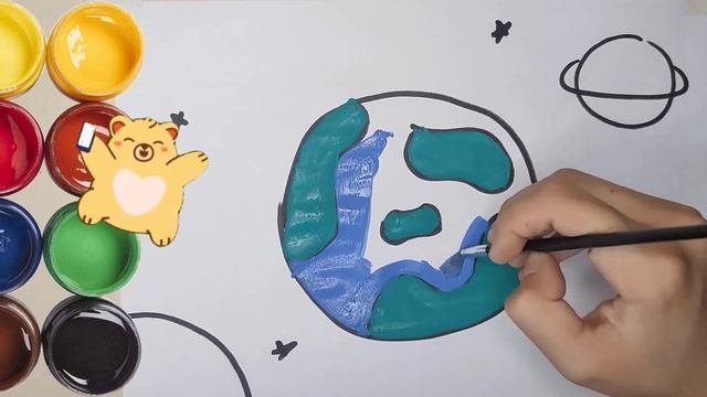 Drawing Planets | Çocuklar için Gezegen Çizimi | Рисование планет | Tata Children | Easy Drawing