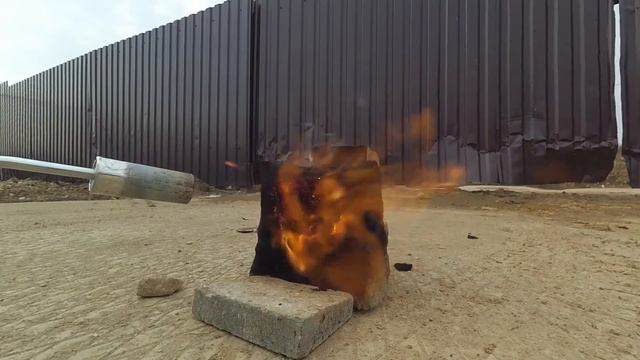 Пожарное испытание льняного утеплителя Экотеплин. НЕ ГОРИТ