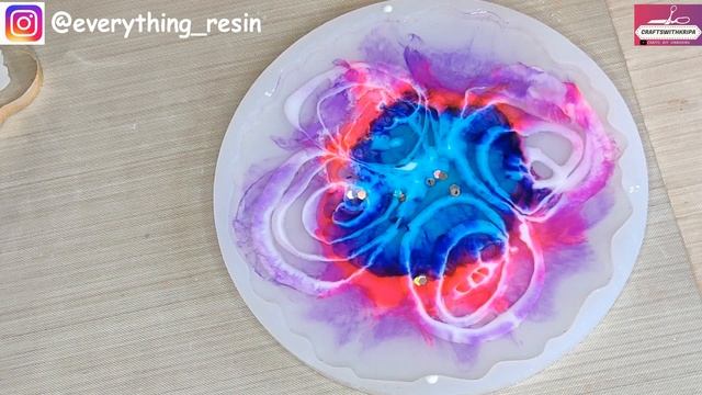 #4 How to make 3d flowers in resin and alcohol ink/cloud technique/Petri feathery effect