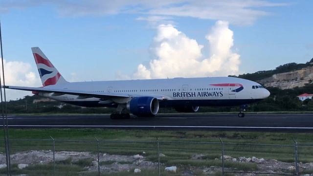 SkyHigh Embraer E145 & British Airways Boeing 777-200 Departure from V.C Bird Int’l Airport