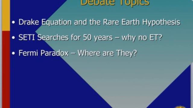 Part 1: Geoff Marcy / Dan Werthimer - The Great Debate 2010: Are We Alone?