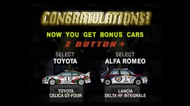 How to Unlock the Celica & Delta Bonus Cars [Saturn] SEGA Touring Car Championship