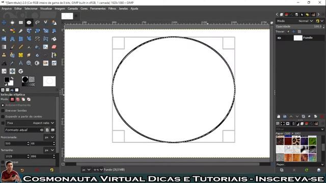 Contornar SELEÇÃO no Gimp