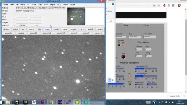 Observación en directo desde el Observatorio BOOTES-2 (IAA/CSIC/UMA)