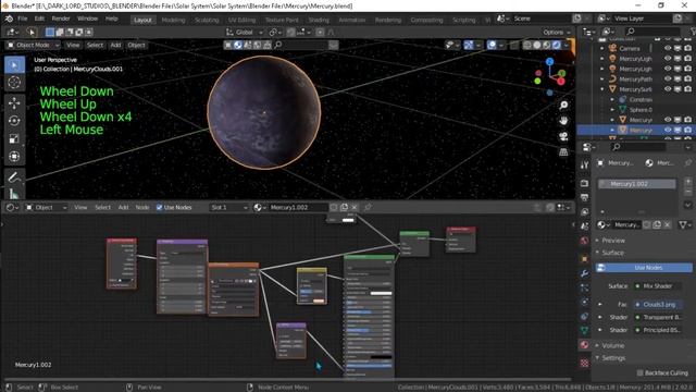 Creating The Planet Mercury Animation in 2 Minutes | Blender(Eevee) | Super Speed Run |3 Dimensiona
