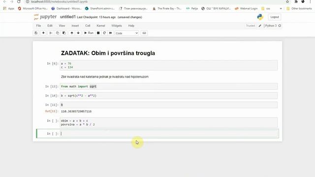 Jupiter Notebook - kako predati zadatak