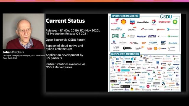 AWS re:Invent 2020: OSDU: Reinventing the energy data platform