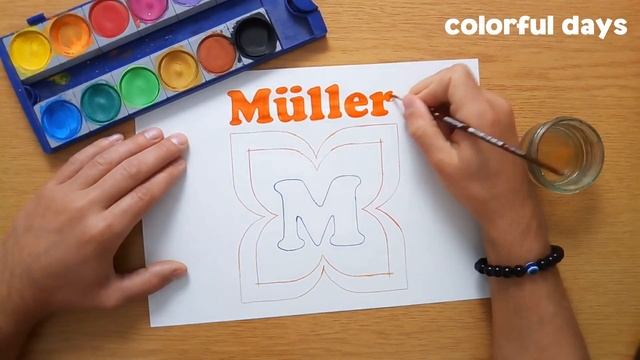 How to draw the Müller logo - Wie zeichnet man das Müller logo