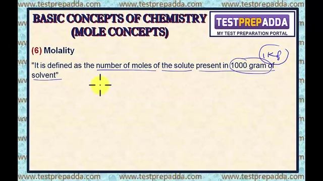 Basic Concepts Of Chemistry (Mole Concepts) - Lesson 17