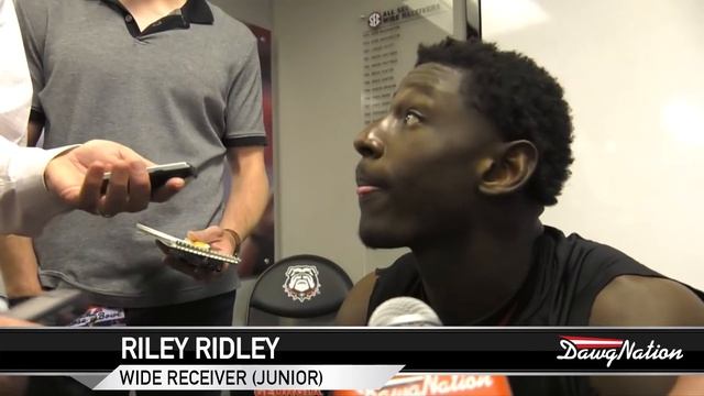 Georgia wide receiver Riley Ridley talks about G-day