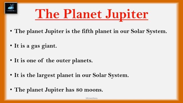 10 lines on the planet Jupiter||The planet Jupiter essay in 10 lines