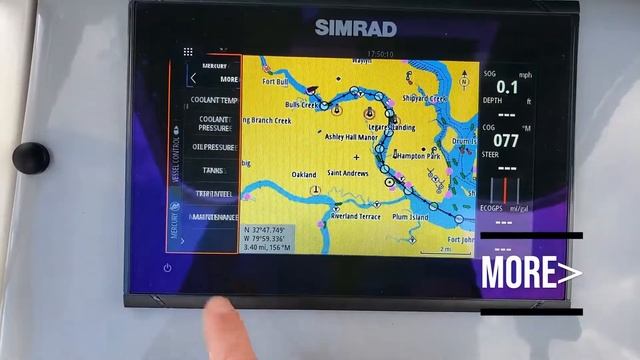Checking Your Engine Hours On The Mercury Vessel View Simrad Unit