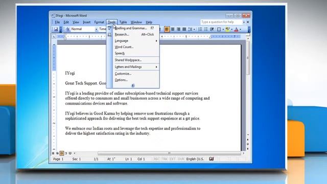 Word 2003: Turn grammar check and spell check on and off