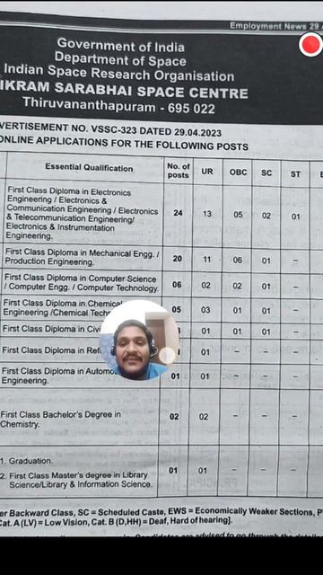 ISRO RECRUITMENT SHORT NOTIFICATION OUT (2023) #shorts