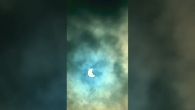 The solar eclipse in Miami, USA on April 8, 2024.