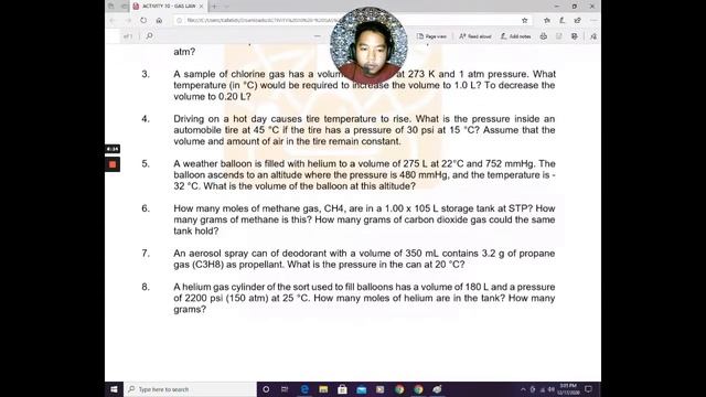 Gas Laws Practice Problem Part 2