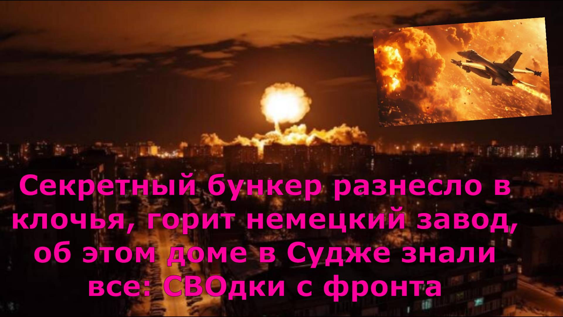 Секретный бункер разнесло в клочья, горит немецкий завод, об этом доме в Судже знали все: СВОдки