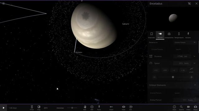 Universe Sandbox 2 - Saturn's Rings vs Enceladus