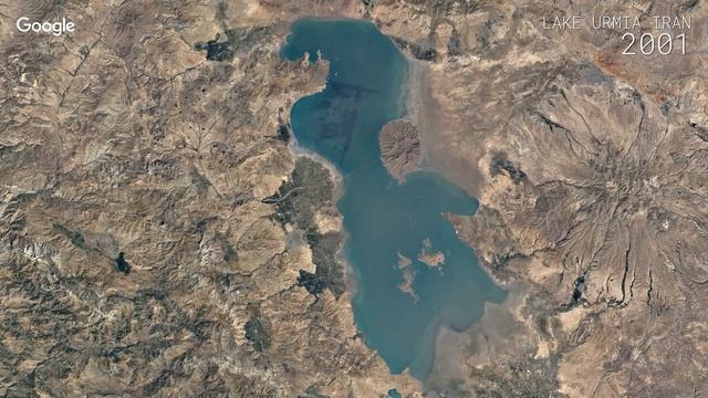 Google Timelapse: Lake Urmia, Iran