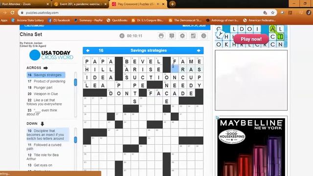 Astro-Crossword: Saturn in Aquarius and The New World Order