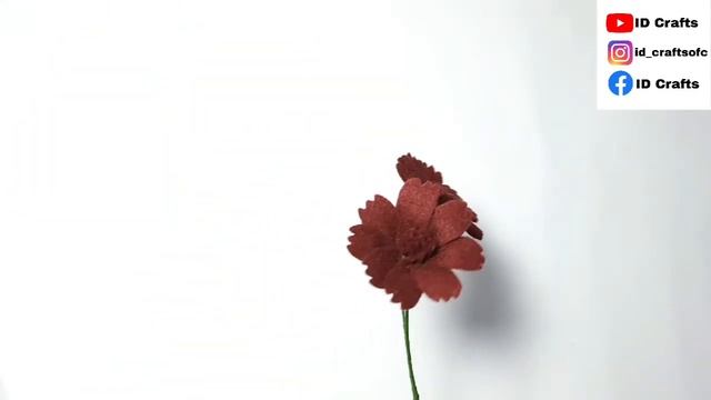 How to Make Chocolate Cosmos Felt Flower in Two Ways | Felt Cosmos Tutorial || Bunga Cosmos Flanel
